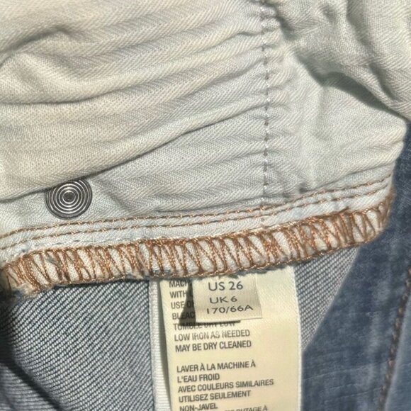 Free People Womens Great Heights Frayed Hem Skinny Jeans Size 26 - Picture 6 of 7